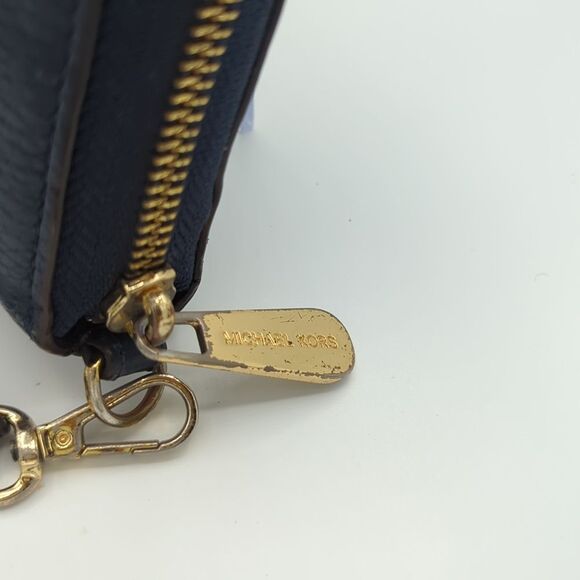 Michael Kors Blue Zip-Around Wallet - Picture 3 of 10